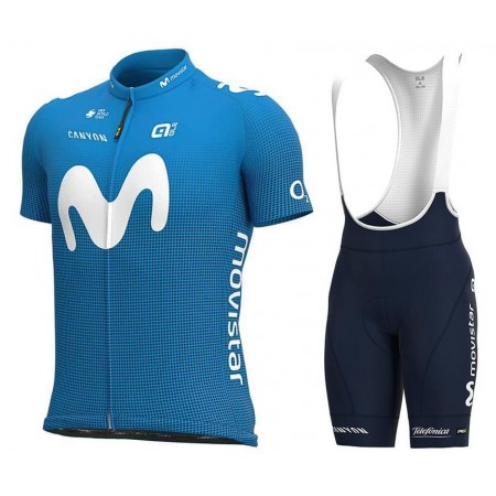 Fietskleding (Fietsshirt + Korte Koersbroek) 2021 Movistar Team N001